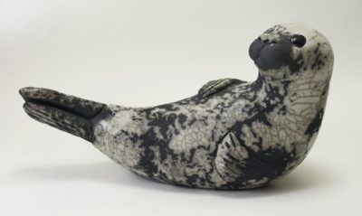 Large Seal on Back in grey