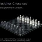 Solid porcelain chess set