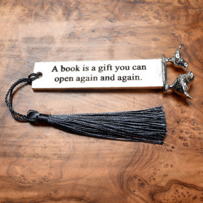 Wren and robin pewter bookmark gifts