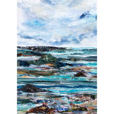 Moonlit Cove 1 Print - Tranquil Seascape Art