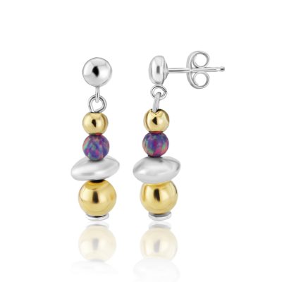 opal purple earrings