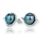 Peacock Pearl Stud earrings
