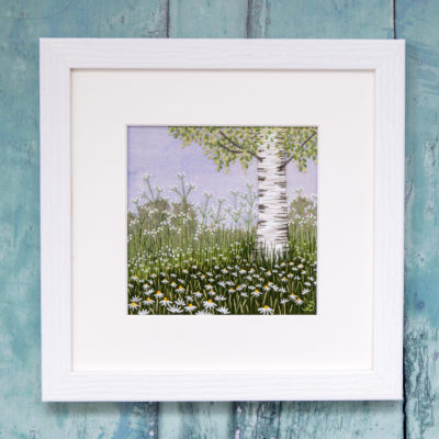 White - Under the Silver Birch Embroidery Kit- Jo Butcher