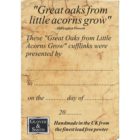 Oak leaf and acorn Christening cufflinks gifts for boys