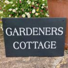 welsh grey slate engraved with a house name