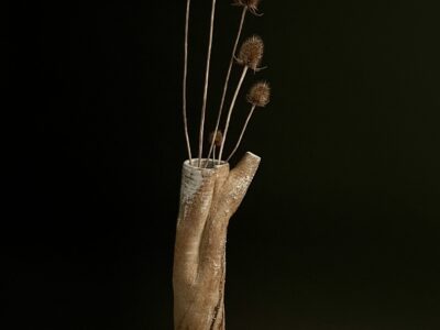 Tree Trunk Vessel By Sonya Wilkins Ceramics (Branched Pine)