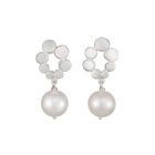 Silver pearl earrings