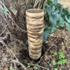 Chinese Red Birch Tree Trunk Vessel 1 (Toasted Clay) By Sonya Wilkins Ceramics