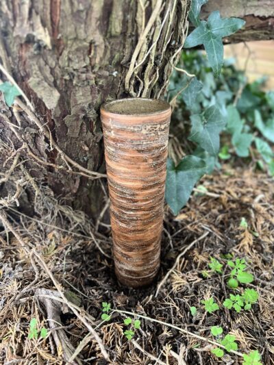 Chinese Red Birch Tree Trunk Vessel 2 (Toasted Clay) By Sonya Wilkins Ceramics.jpg