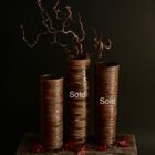 Chinese Red Birch Tree Trunk Vessels (Trio) By Sonya Wilkins Ceramics with Twisted Hazel for CiF