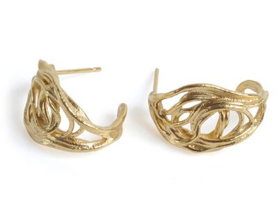 Gold plate wire hoops