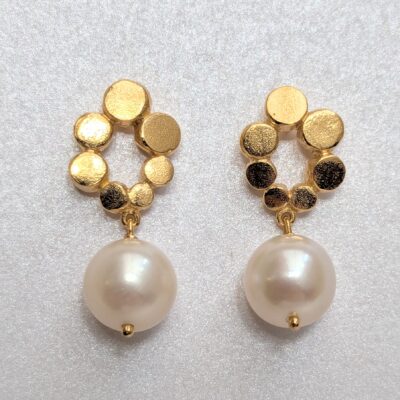 gold plated silver earrings