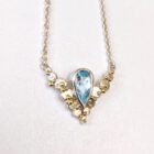 Topaz silver pendant