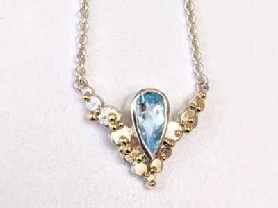 Topaz silver pendant