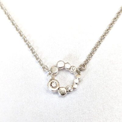 Diamond silver pendant