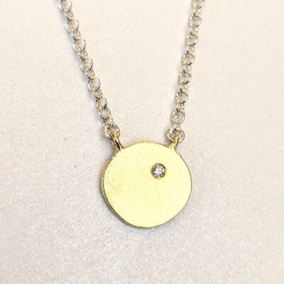 diamond gold pendant