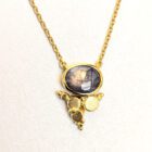 sapphire gold pendant