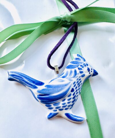 Blue Jay Bird Pendant