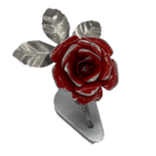 Painted metal eternal rose