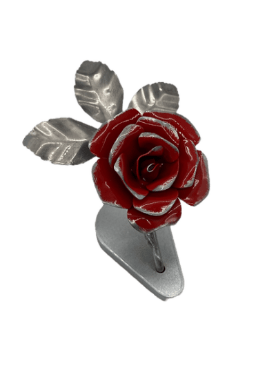 Painted metal eternal rose